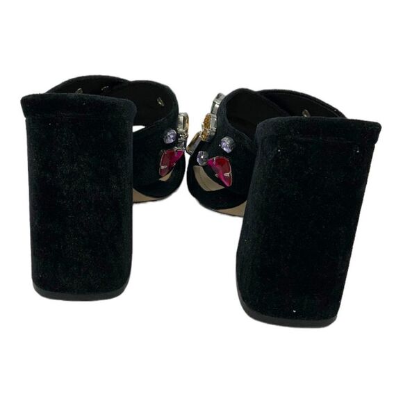 SCHUTZ Black Sandals with Multicolor Gems - Picture 7 of 8